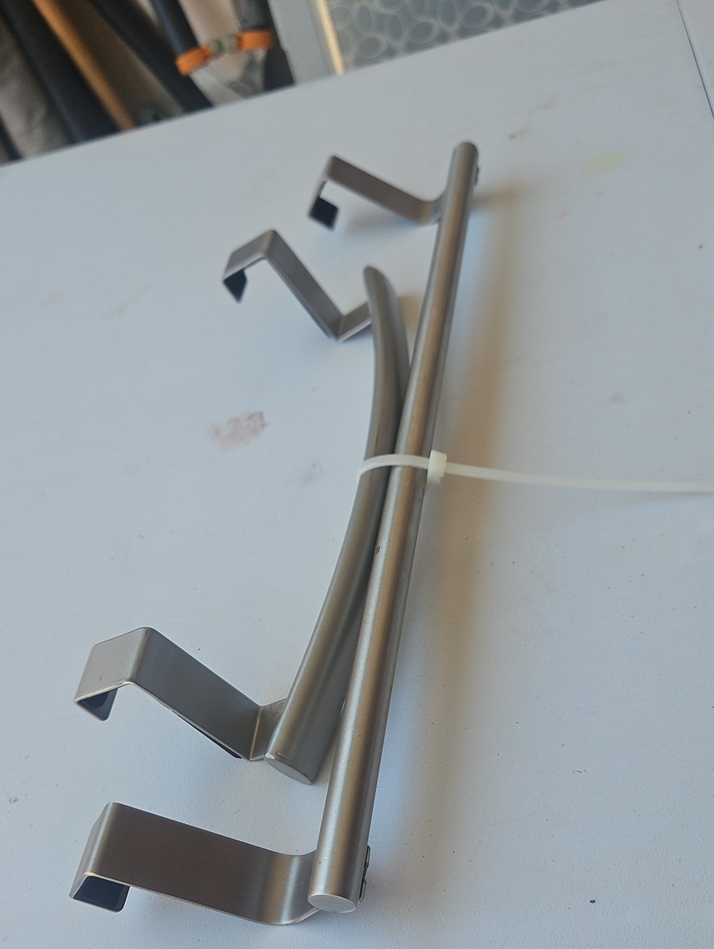 Over-the-Door Hook Rack in Brushed Metal